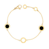 OCEAN BLACK AND WHITE CHIPS TRIO BRACELET