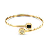 OCEAN BLACK AND PAVE CHIPS BANGLE