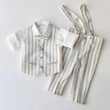 Joeys stylish vest set grey