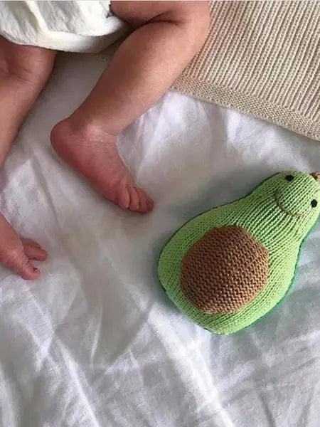 Avocado rattle baby toy