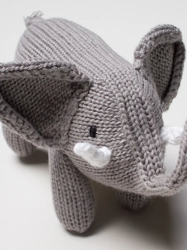 Elephant rattle baby toy crochet