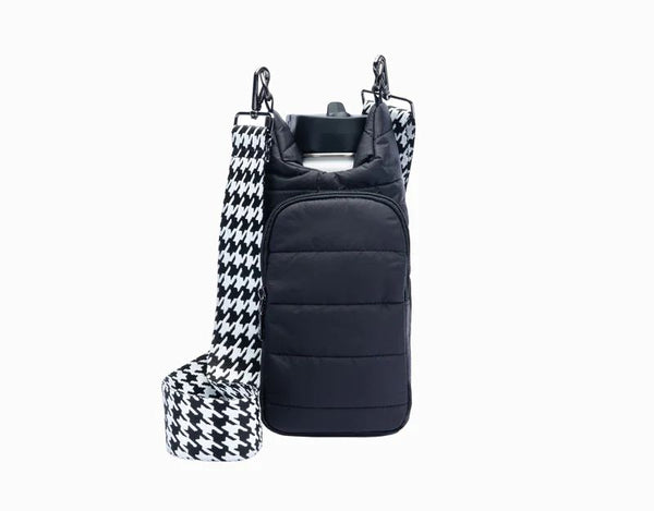 HYDROBAG BLACK MATTE / white Strap bottle bag S24