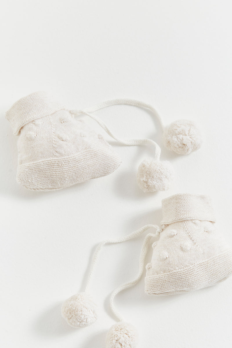 BOOTIES MY FIRST KNIT BEIGE