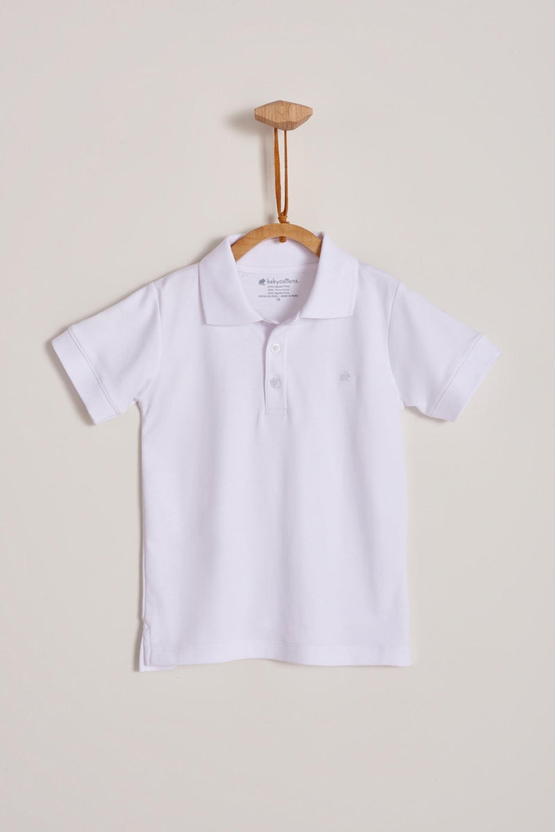 Camisa polo blanco pima