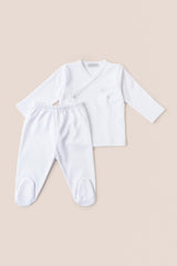 PIJAMA Set batita logo blanco unisex