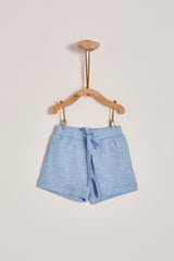 Conjunto Short y sudadera beach celeste