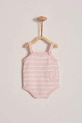 Playsuit tejido stripes rosado