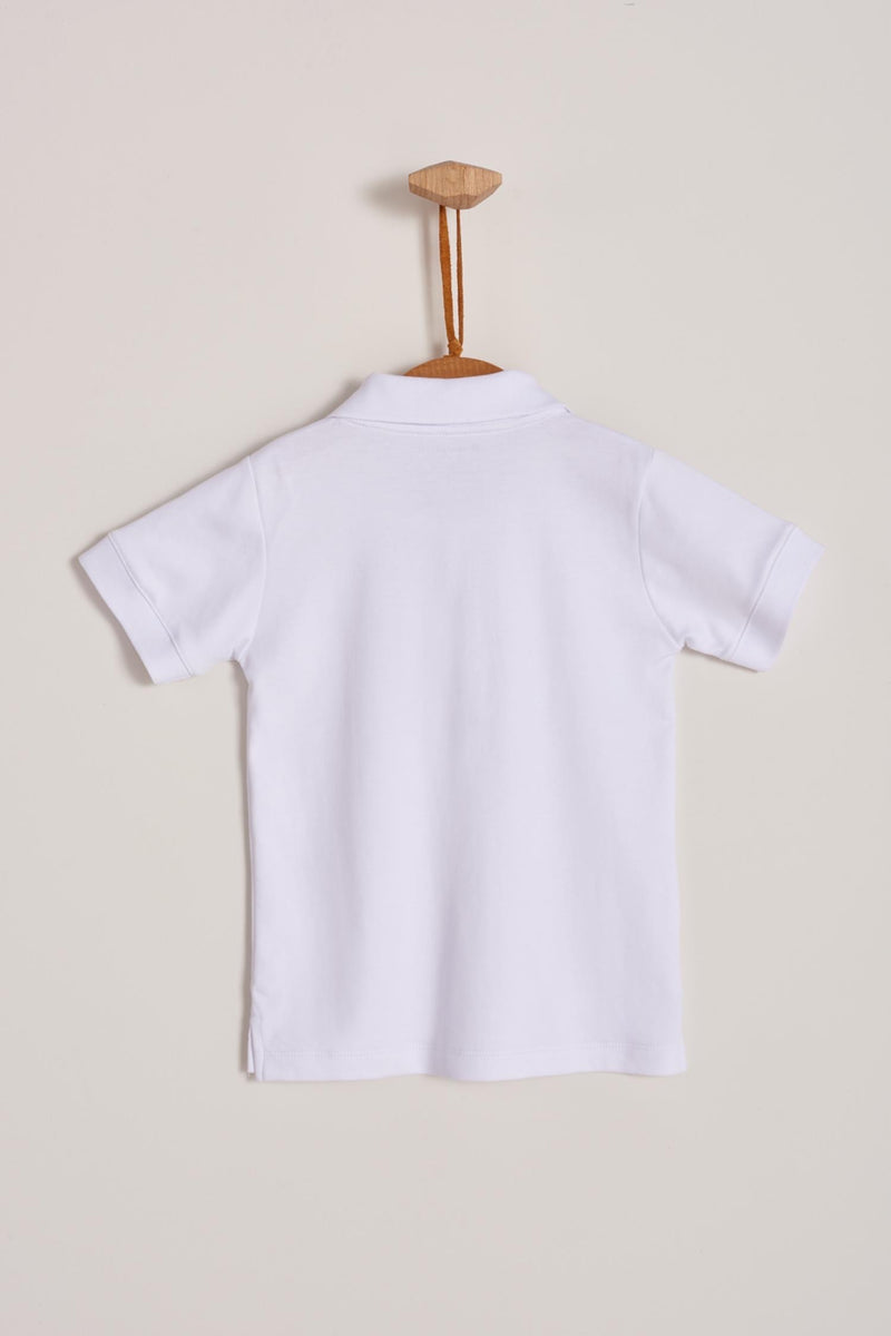Camisa polo blanco pima