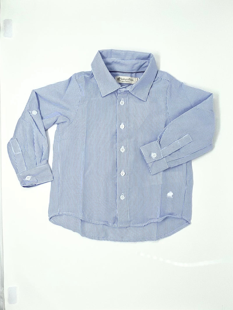 CAMISA M/L CUELLO PICO RAYAS