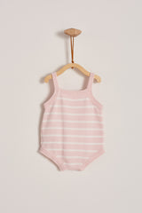 Playsuit tejido stripes rosado