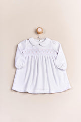 VESTIDO PLUSH SMOCK BLANCO