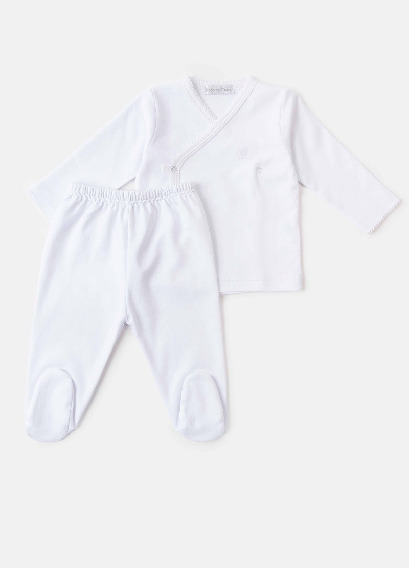 PIJAMA Set batita logo blanco unisex