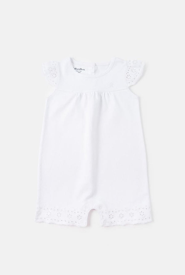 Playsuit broderie blanco niña